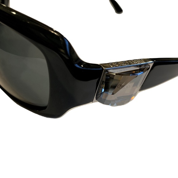 New Jimmy Choo Swarovski Sunglasses W Case & Box - Picture 3 of 8
